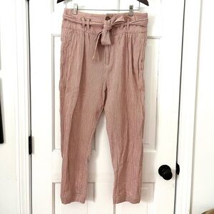Free People Pink Striped Pants